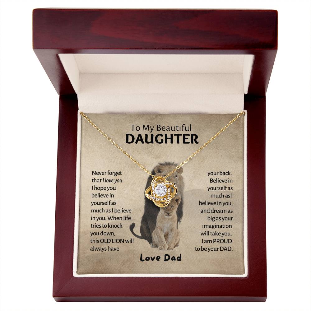 My Beautiful Daughter - Old Lion - Love Knot 1 Love Knot Necklace