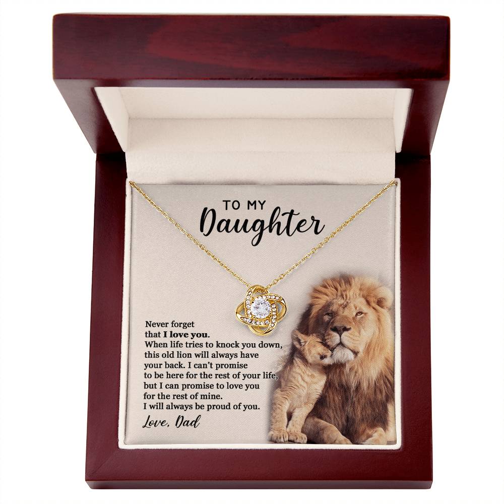 To My Daughter - Always proud of you - Love Knot Necklace