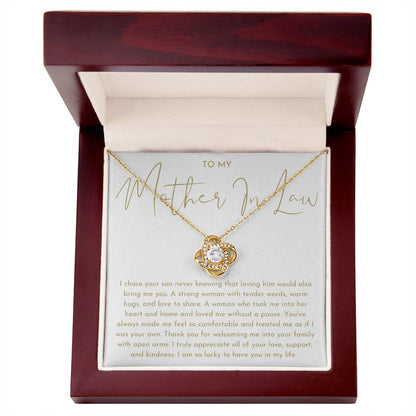 Mother In Law Wedding Gift - Love Knot Necklace Love Knot Necklace
