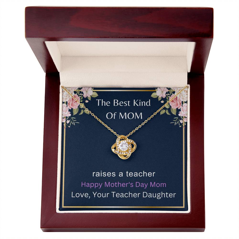 Teacher Mother's Day Mom Gifts - Love Knot Necklace