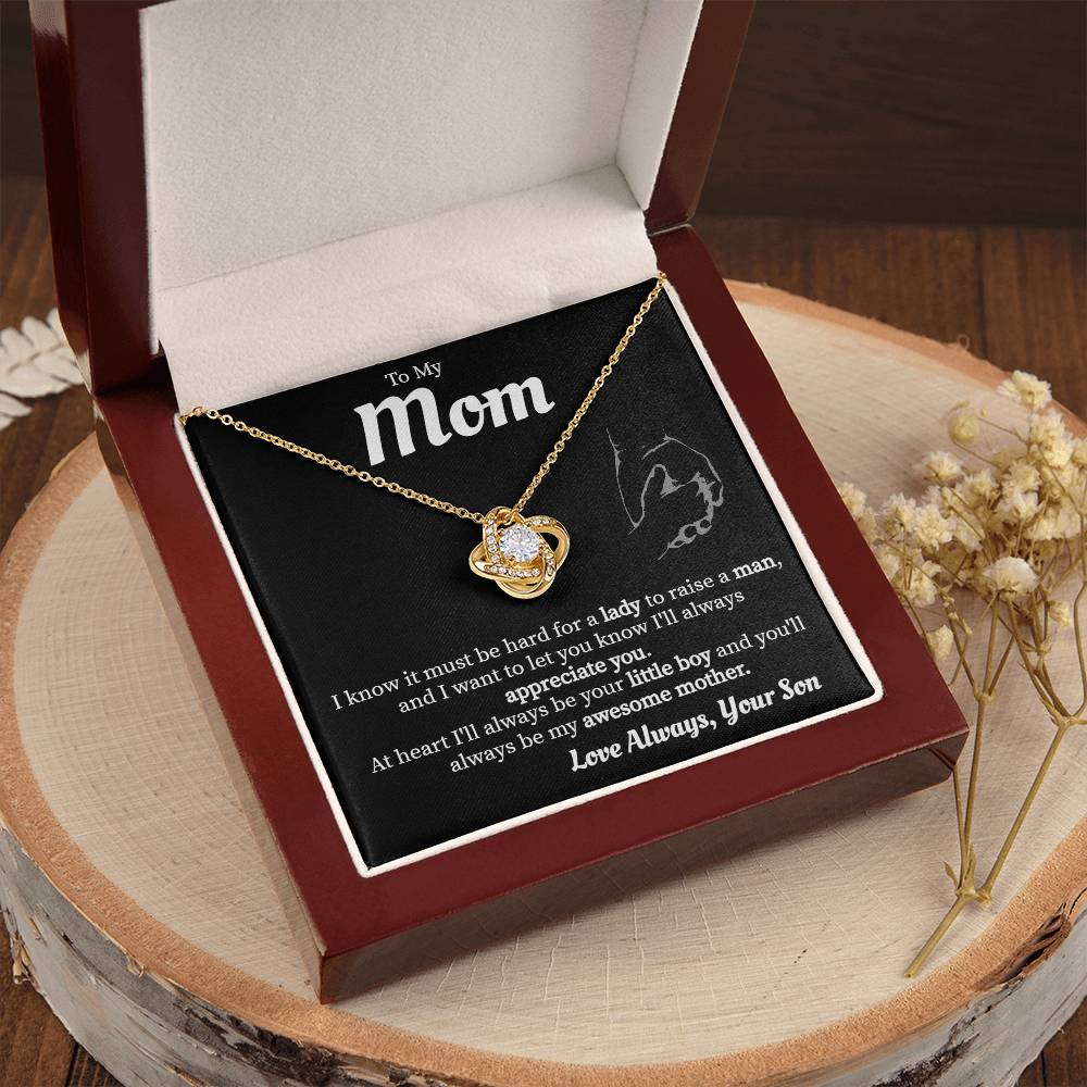 Mom - Love Always Necklace Love Knot Necklace