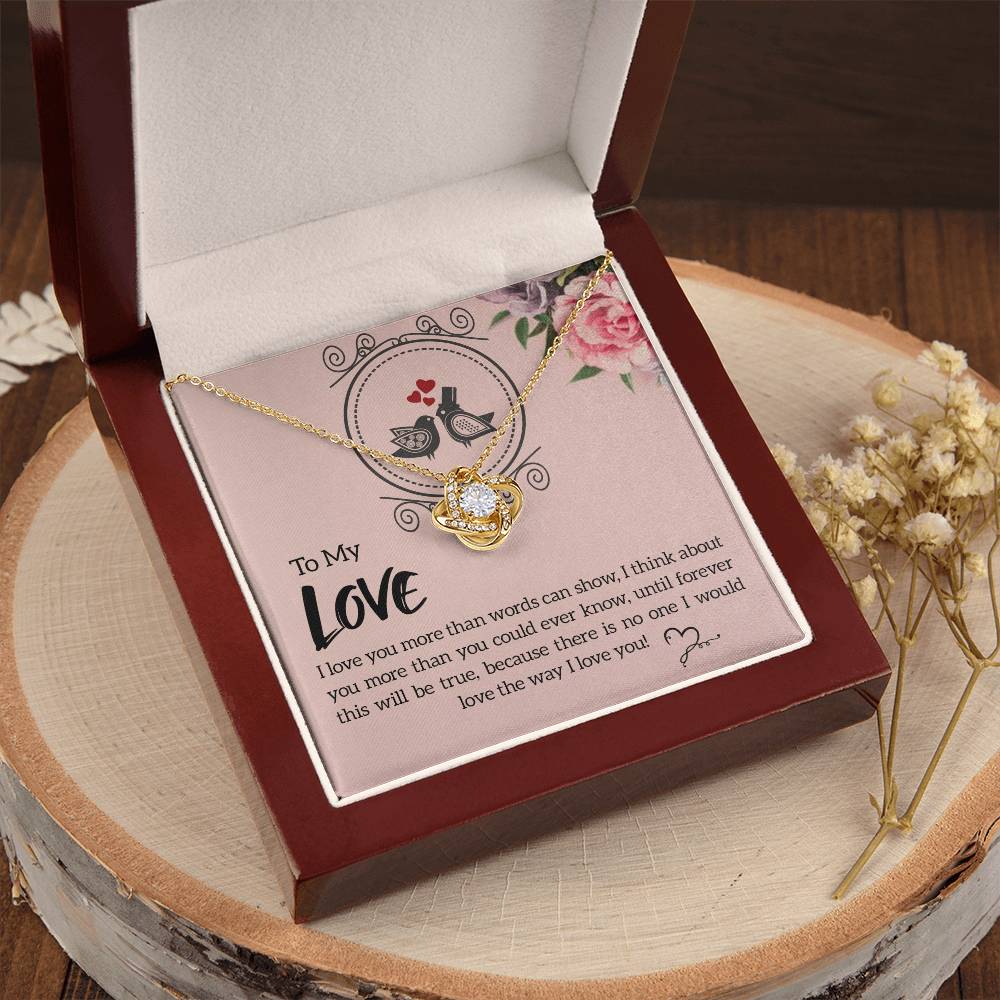 To My Girlfriend Necklace For Girlfriend Girlfriend Jewelry Girlfriend Gift Anniversary Gift For Girlfriend Love Knot Necklace