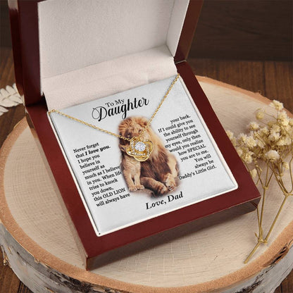 Daughter - Daddy's Little Girl - Love Knot Necklace
