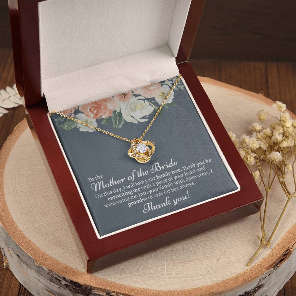 Mother Of The Bride Gift From Groom Mother In Law Wedding Gift From Groom Wedding Gift For Mother In Law From Groom Love Knot Necklace