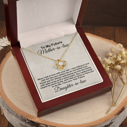 Love Knot Necklace For Mother In Law- Mother's Day Gift For Mother-In-Law Gift For Mother In Law From Daughter In Law Love Knot Necklace