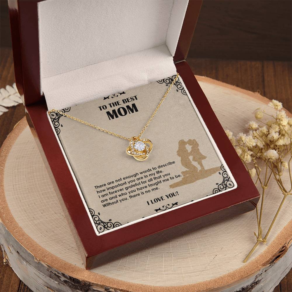 Mom Necklace Best Mom – To My Mom Best Necklace – Love Knots – Necklace With Gift Box Love Knot Necklace