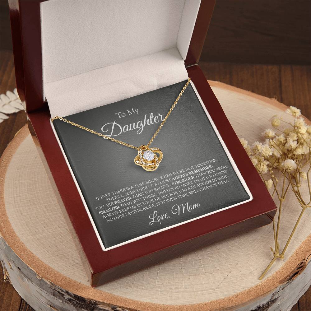 To My Daughter Necklace Gift For Daughter From Mom Daughter Mother Ne Love Knot Necklace