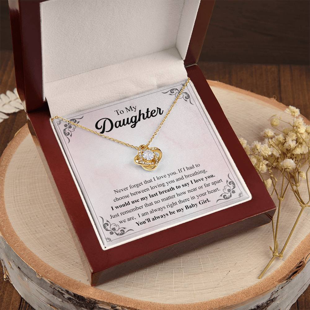 To My Daughter Necklace Gift From Mom Mothers Day Gift For Daughter From Mother Sentimental Jewelry Gifts For Daughter From Mom 3 Love Knot Necklace