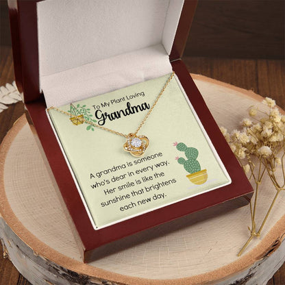 Plant Loving Gifts For Mothers Day Presents For Grandma Birthday Plant Lover Gift From Granddaughter Necklace Gift From Grandkids 1 Love Knot Necklace