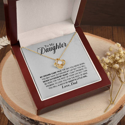 Daughter - You Will Always Be Daddy's Little Girl - Ne(1) Love Knot Necklace
