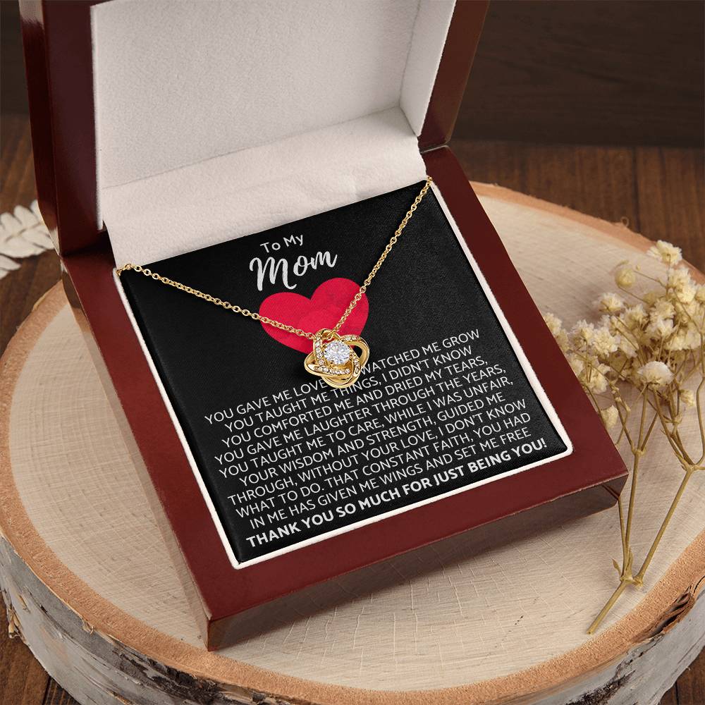 Premium Mother's Day Necklace Customize Gift For Your Loving Mom! ?? 2 Love Knot Necklace