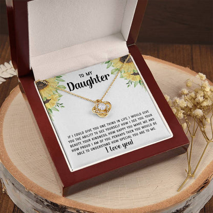 To My Daughter Necklace Gift From Mom Mothers Day Gift For Daughter From Mother Sentimental Jewelry Gifts For Daughter From Mom 9 Love Knot Necklace