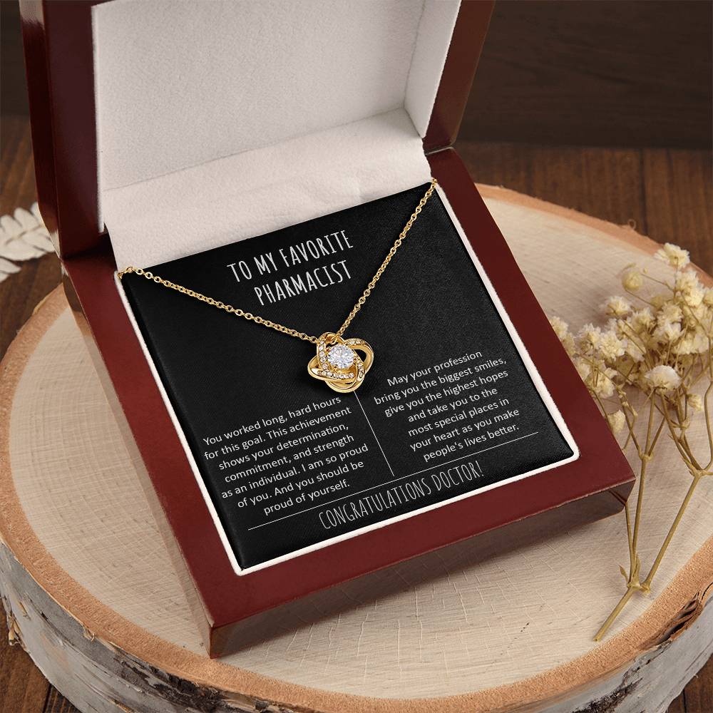 Pharmacist Graduation Gift Doctor Of Pharmacy Gift Pharmacist Doctorate Gift New Phar Love Knot Necklace