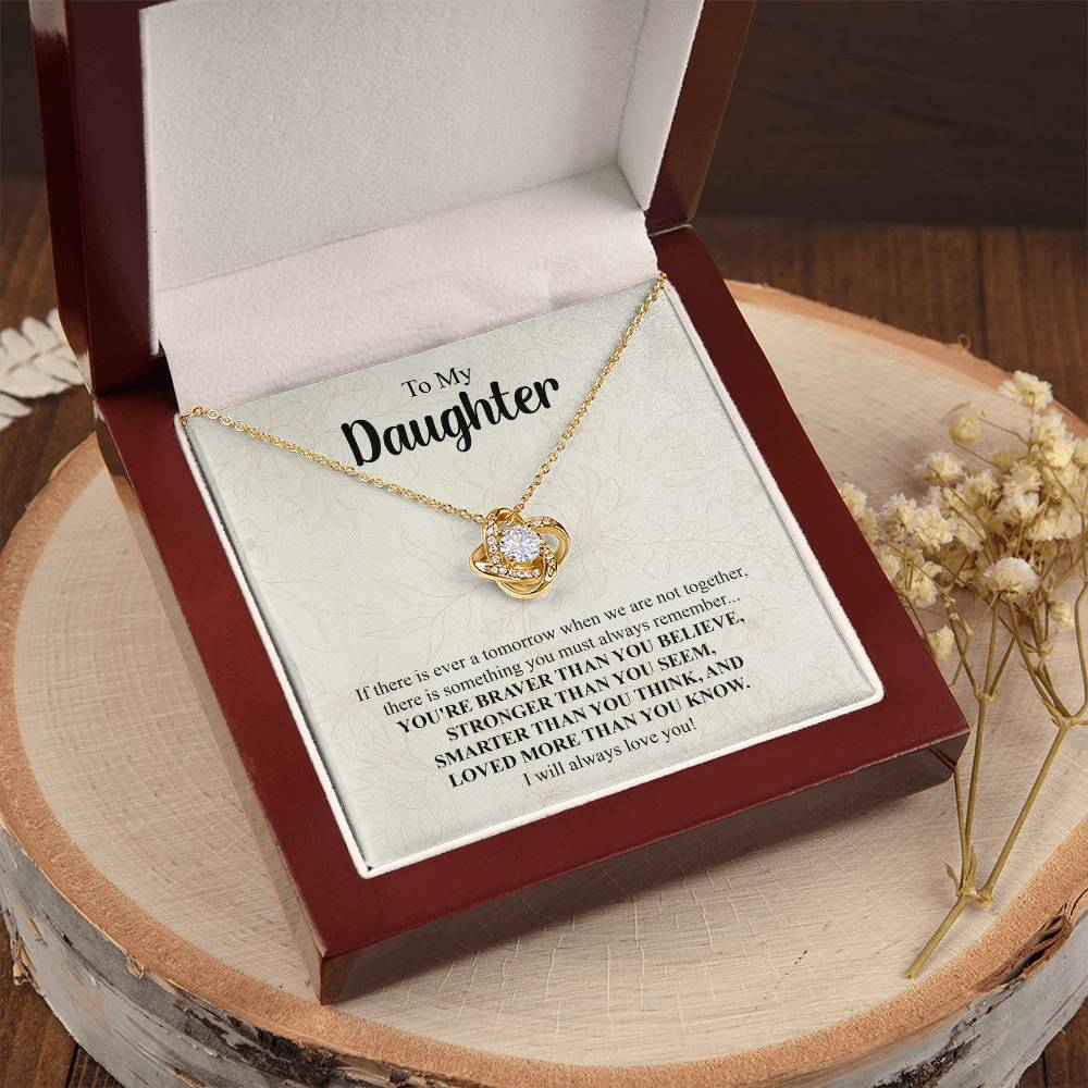 To My Daughter Necklace Gift From Mom Mothers Day Gift For Daughter From Mother Sentimental Jewelry Gifts For Daughter From Mom 4 Love Knot Necklace