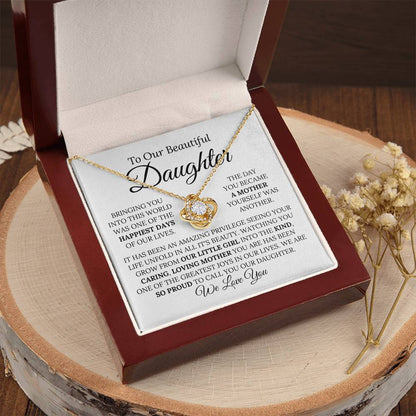 Heartfelt Mother's Day Gift For Daughter v1 - Love Knot Necklace