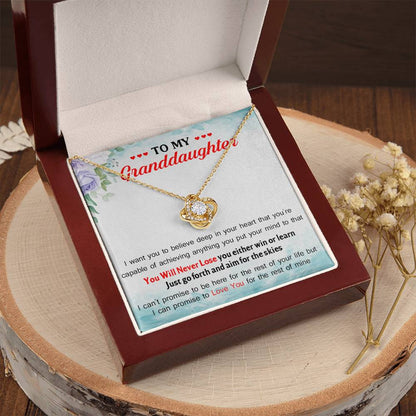 To My Granddaughter I Can Promise To Love You For The Rest Of Mine Love Knot Necklace