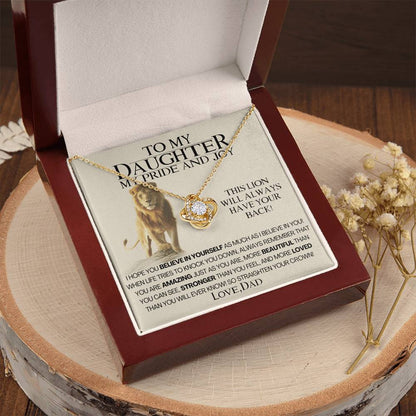 To My Daughter My Pride And Joy! Gift Necklace Fr Love Knot Necklace