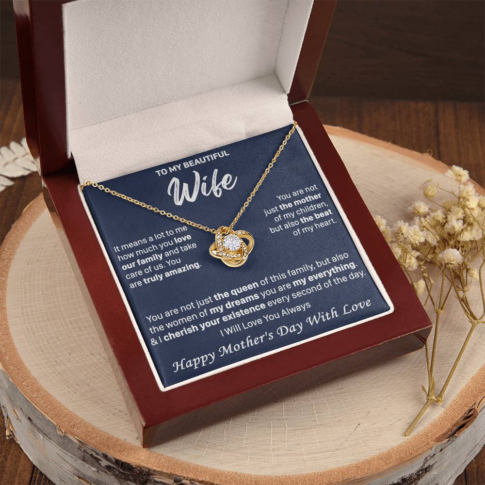 Gift For Wife Amazing The Mother Happy Love Knot Necklace Love Knot Necklace