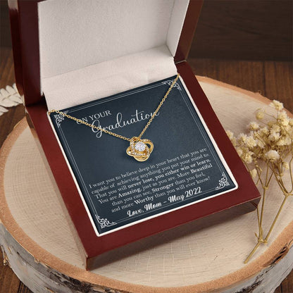 Graduation Gift For Her Phd Graduation Gift For Daughter High School Graduation Gift Doctorate Masters Degree Class O Love Knot Necklace