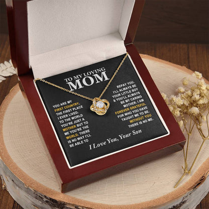Mom - Forever Grateful - Ne Love Knot Necklace