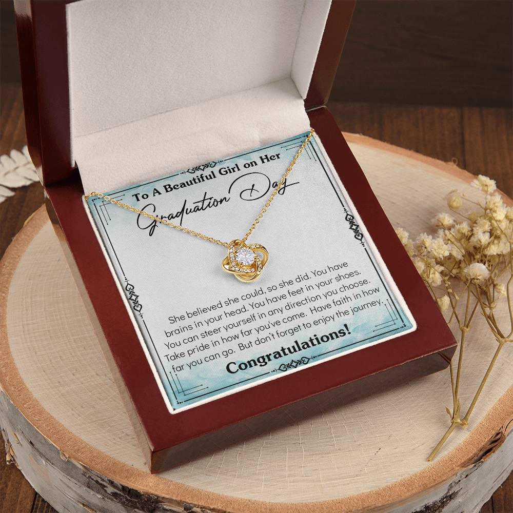 Graduation Gift Necklace Graduation Gift For Her College Graduation Gift For Her High School Senior Graduation Class O Love Knot Necklace