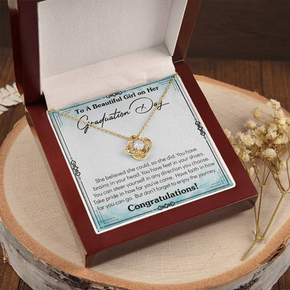 Graduation Gift Necklace Graduation Gift For Her College Graduation Gift For Her High School Senior Graduation Class O Love Knot Necklace