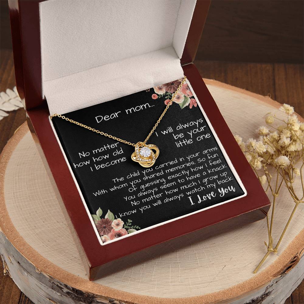 To My Mom Necklace Unique Gift From Daughter Or Son Mom Birthday Mother's Day Gift Love Knot Necklace