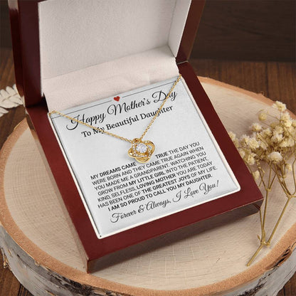 Mother's Day Gift For Daughter 1 Love Knot Necklace