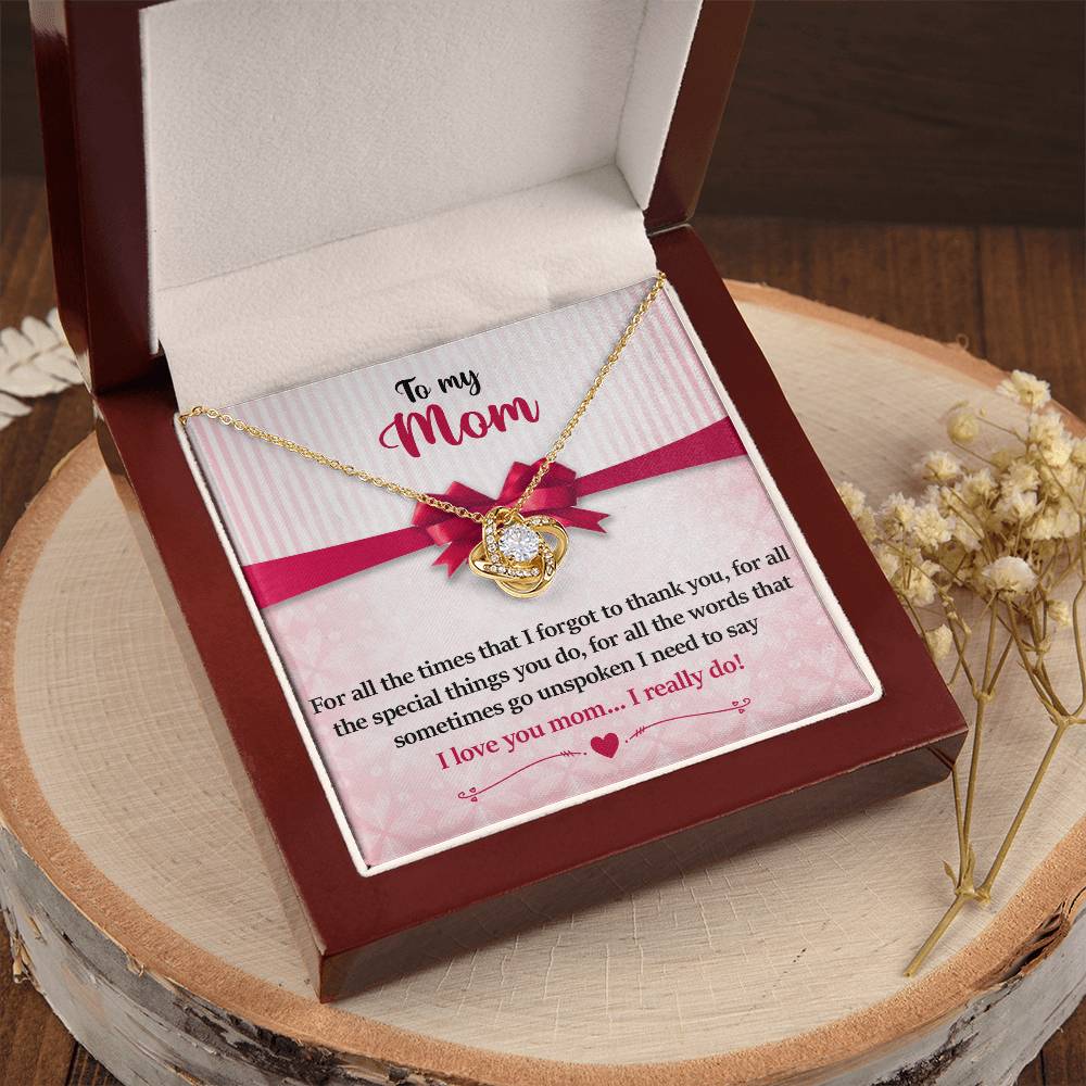 Mom - For All The Times Love Knot Necklace