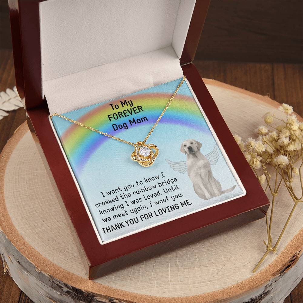 Labrador Retriever Rainbow Bridge Pet Memorial Jewelry Dog Passing Away Gift Passed Dog Gift Sympathy Gift Dog Death Pet Sympathy Gift Love Knot Necklace