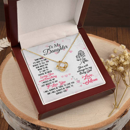To My Daughter Amazing Gift Daughter Gift From Mom Anniversary Lovingly Mom Birthday Gift Daughter Graduation Gift Gro Love Knot Necklace