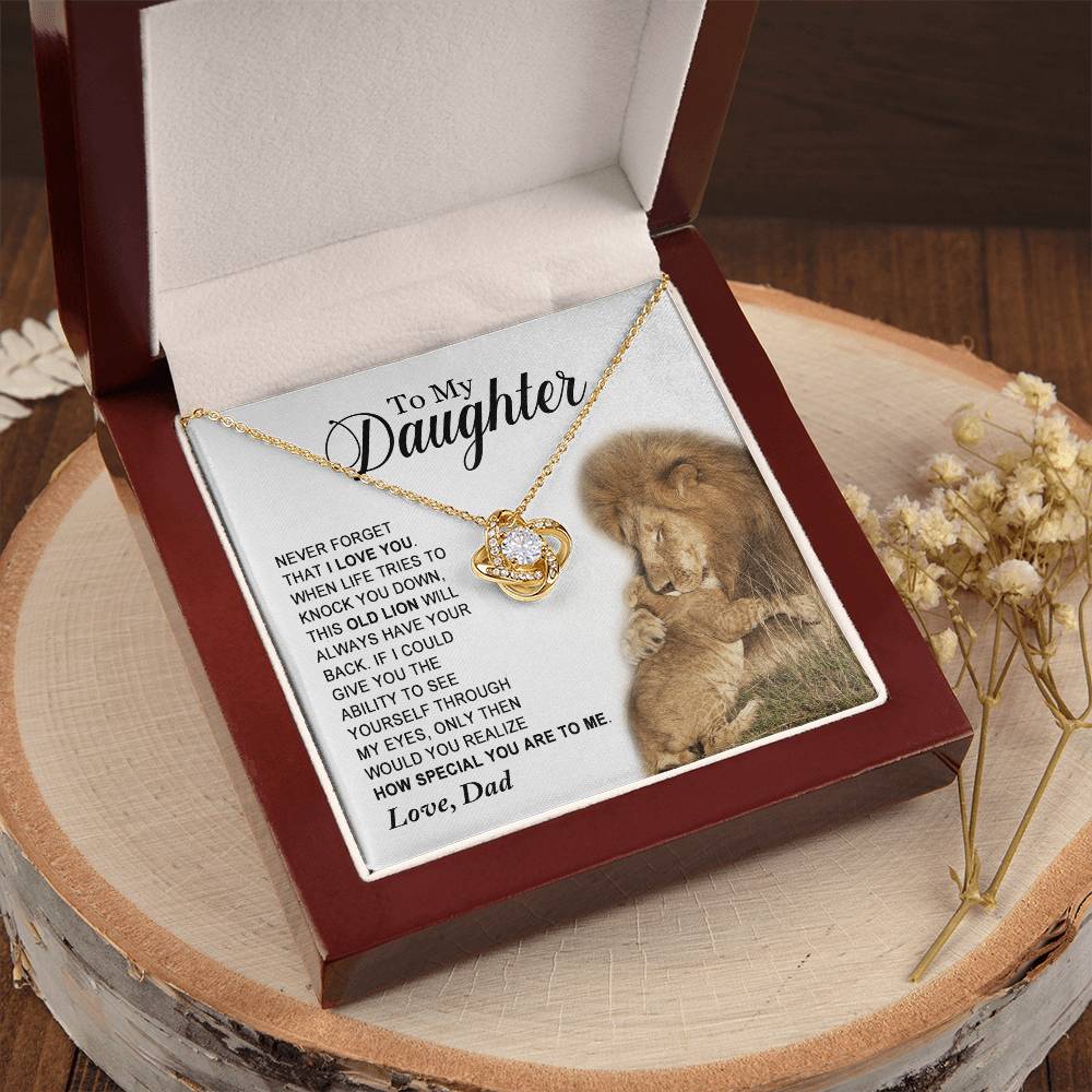 Daughter - How Special You Are To Me - Ne Love Knot Necklace