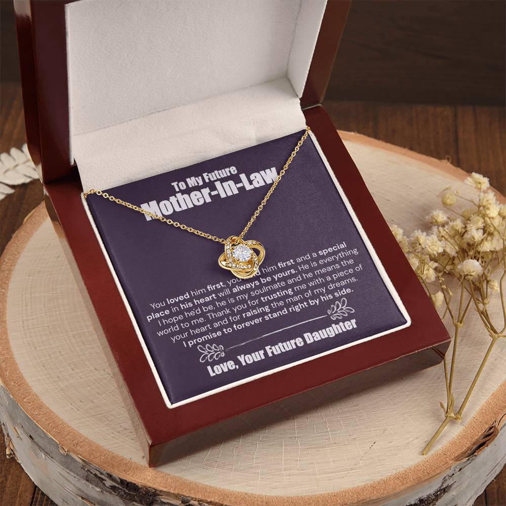 To My Future Mother-In-Law I Promise - The Love Knot Necklace Love Knot Necklace