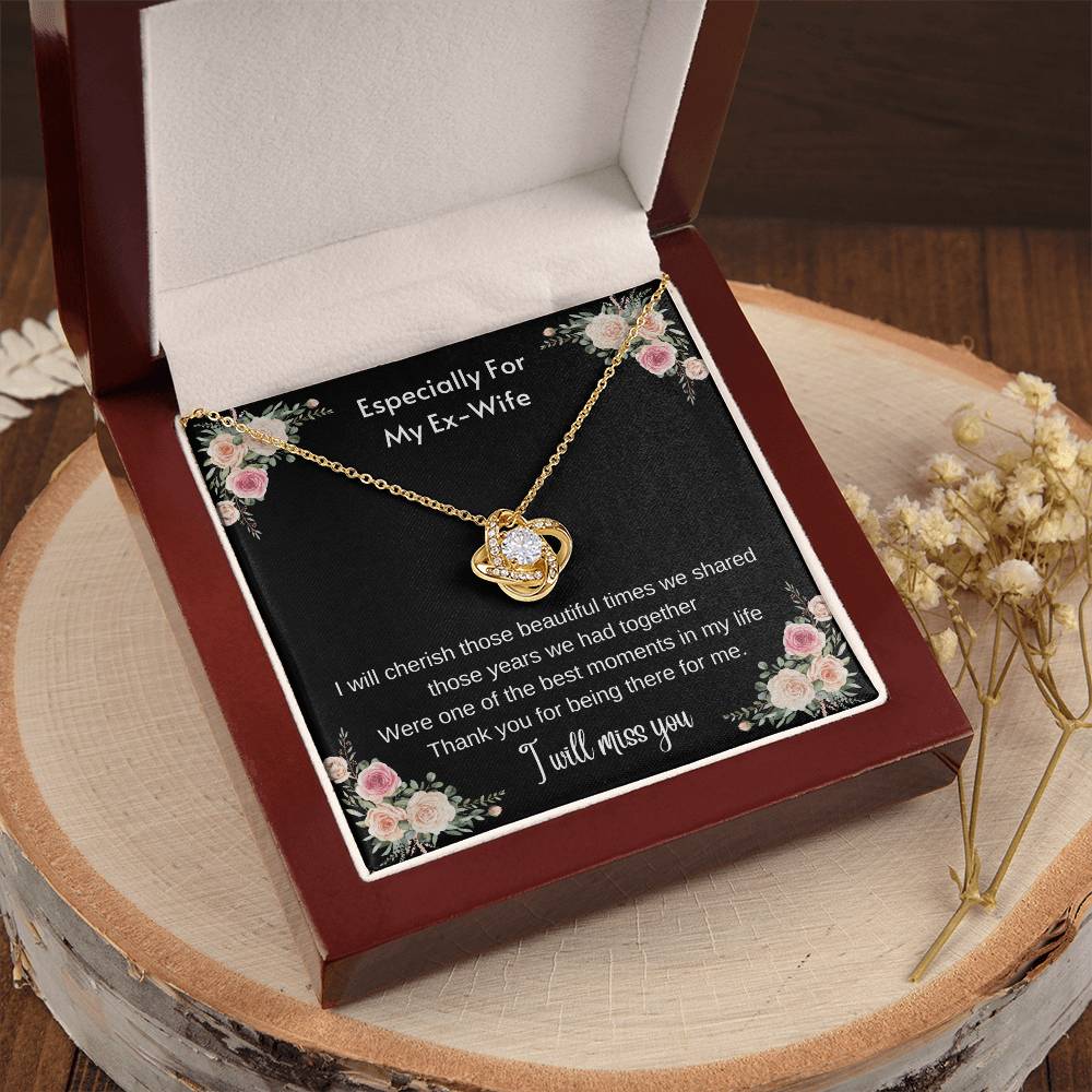 Ex-Wife Divorced Departing Gift Former Wife For My Ex Birthday Mother's Day Breakup Gift Friendship Pr Love Knot Necklace
