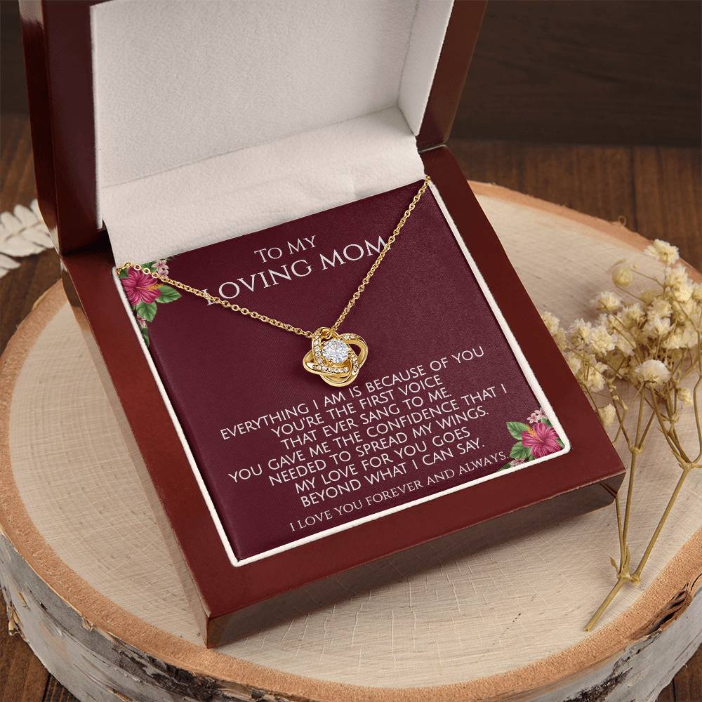 To My Loving Mom Necklace Love Knot Necklace