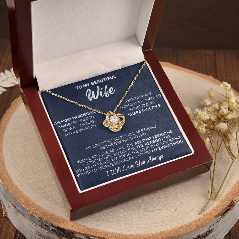 Gift For Wife I Do I Breath Love Knot Necklace Love Knot Necklace