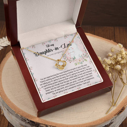 Pregnancy Gift For Daughter-In-Law Mom To Be Gift Expecting Mom Gift Pregnant Daughter In Law Gift From Mother-In-Law Postpartum Gift Love Knot Necklace