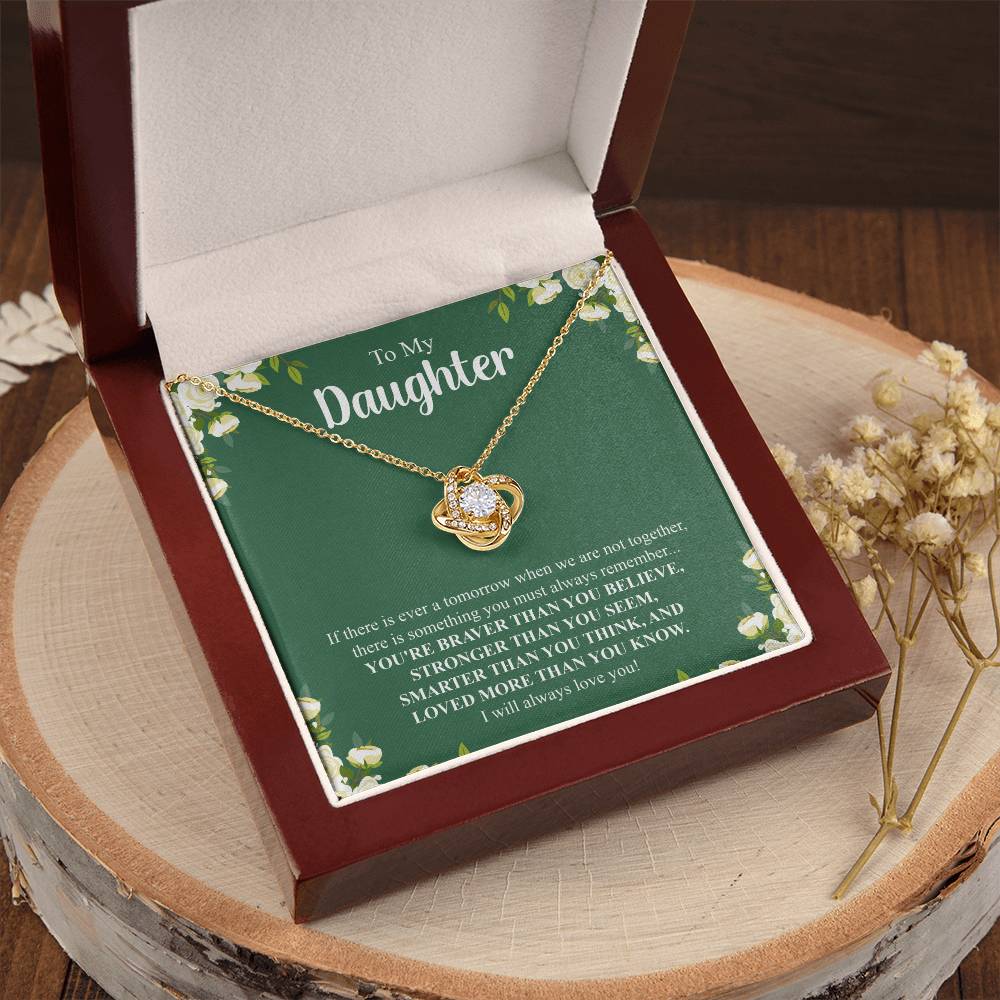 To My Daughter Necklace Gift From Mom Mothers Day Gift For Daughter From Mother Sentimental Jewelry Gifts For Daughter From Mom 6 Love Knot Necklace