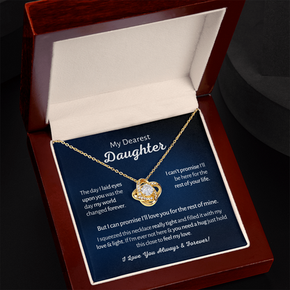 To My Dearest Daughter - Love Knot Necklace