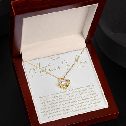 Mother In Law Wedding Gift - Love Knot Necklace Love Knot Necklace