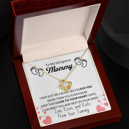 Gift for a mother to be - Gift for a pregnant women - Gift from baby - For mother -  gift for pregnant - Love Knot Necklace