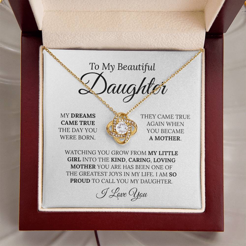 Heartfelt Mother's Day Gift For Daughter v6 Love Knot Necklace