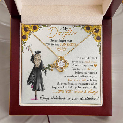 To My Daughter On Your Graduation Gift For Daughter From Mom Dad Daughter Graduatio Love Knot Necklace