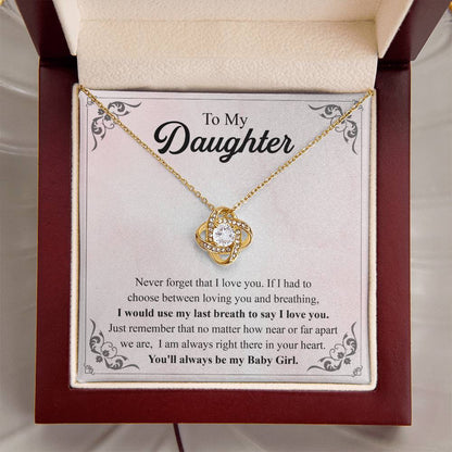 To My Daughter Necklace Gift From Mom Mothers Day Gift For Daughter From Mother Sentimental Jewelry Gifts For Daughter From Mom 3 Love Knot Necklace