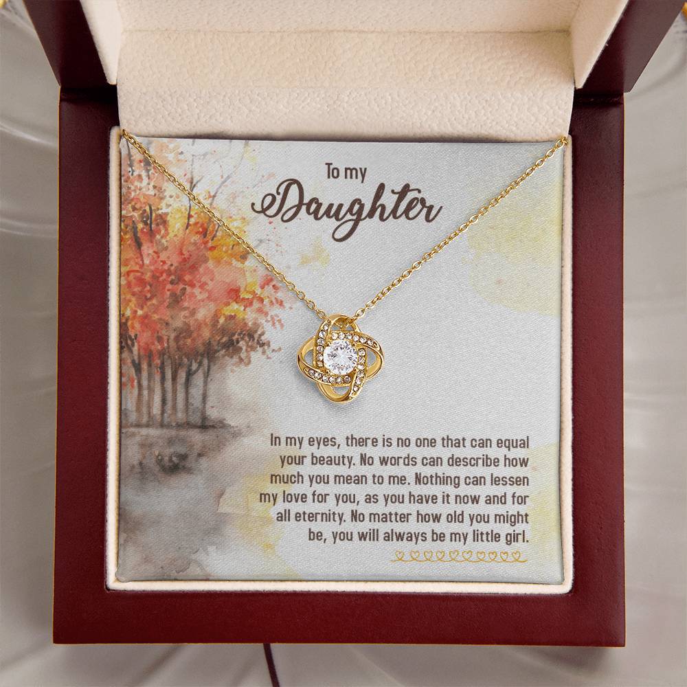 Love You Daughter Love Knot Necklace