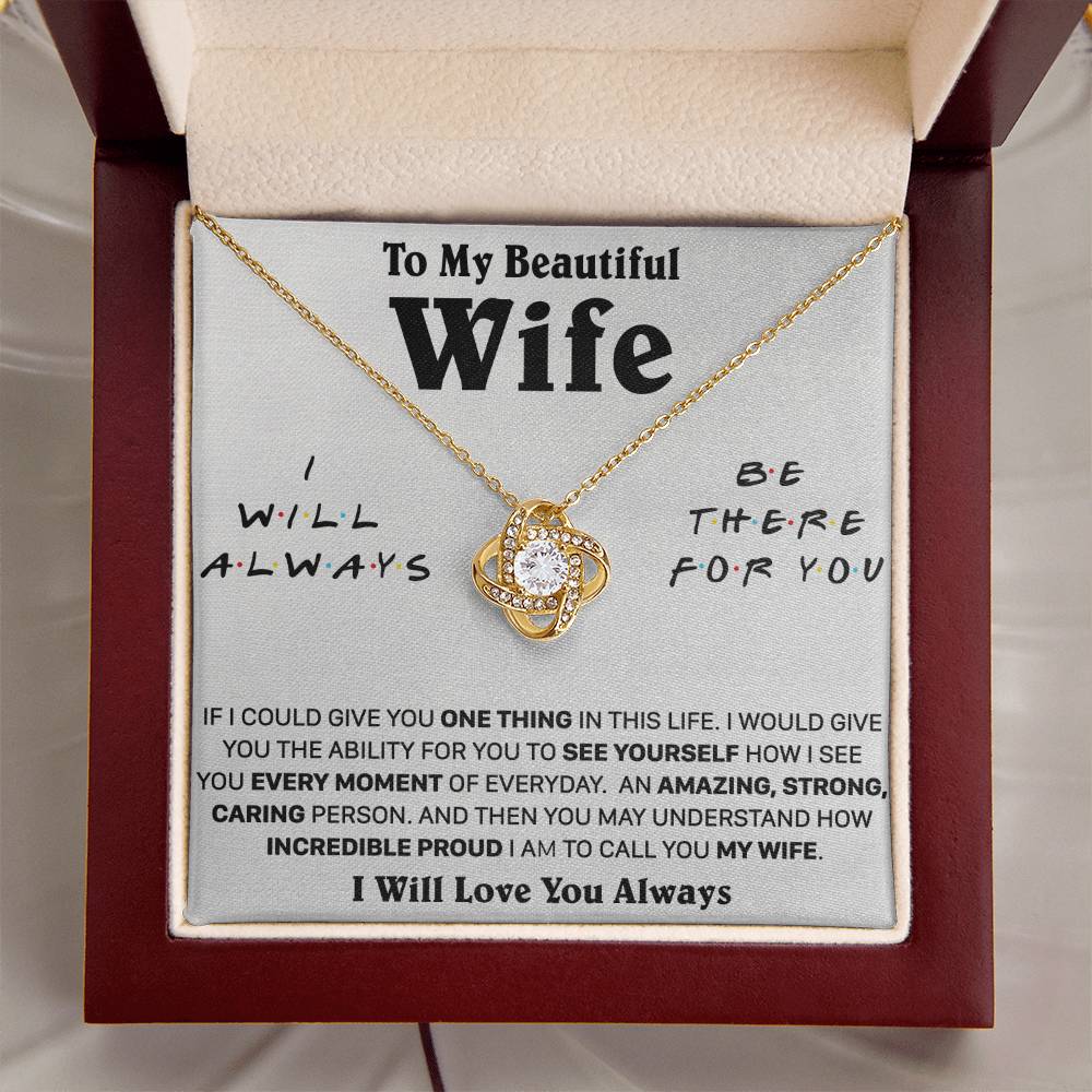 Gift For Wife Be There See You Everyday Love Knot Necklace Love Knot Necklace