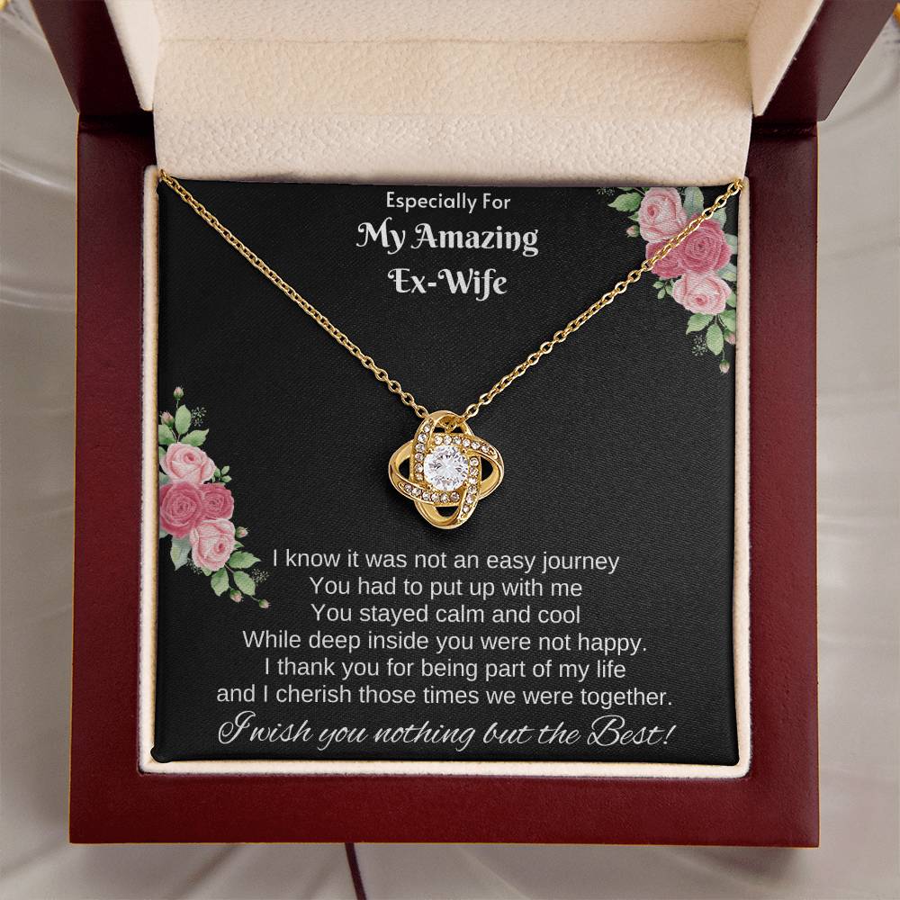 The  Ex-Wife Divorced Departing Gift Former Wife For My Ex Birthday Mother's Day Breakup Gift Friendship P Love Knot Necklace