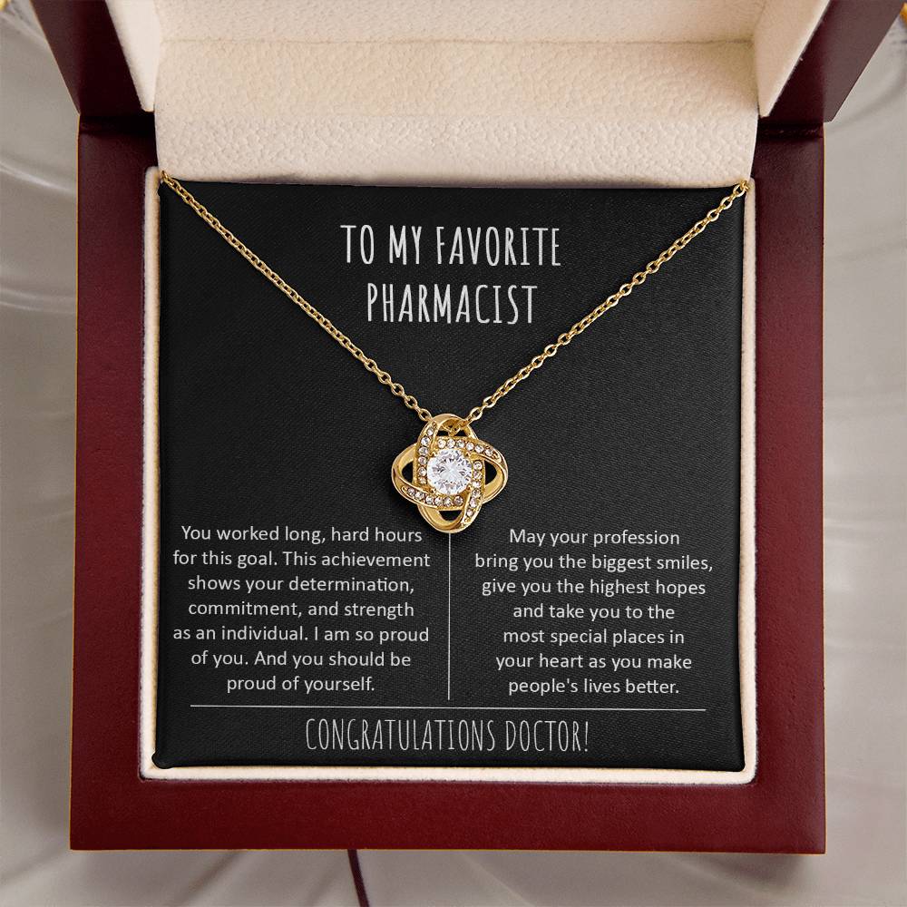 Pharmacist Graduation Gift Doctor Of Pharmacy Gift Pharmacist Doctorate Gift New Phar Love Knot Necklace