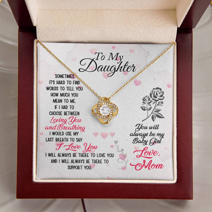 To My Daughter Amazing Gift Daughter Gift From Mom Anniversary Lovingly Mom Birthday Gift Daughter Graduation Gift Gro Love Knot Necklace