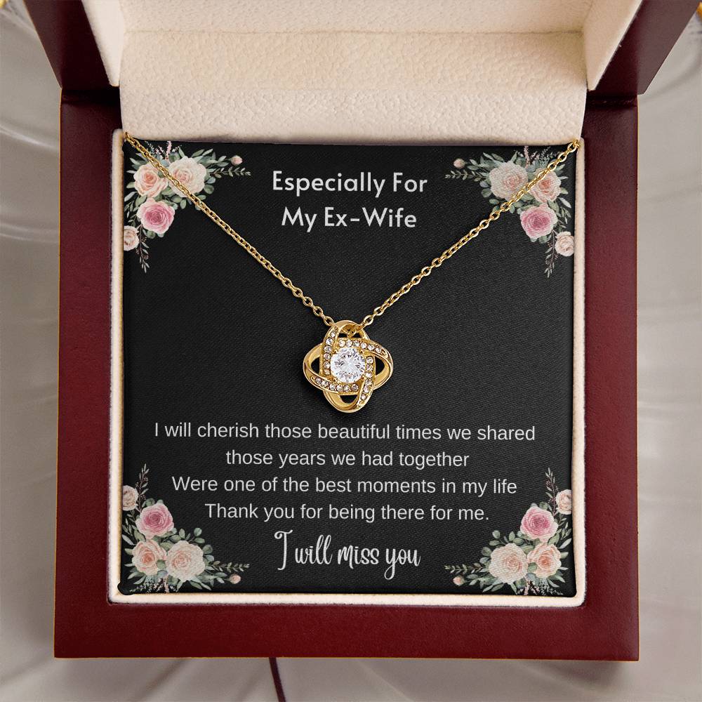 Ex-Wife Divorced Departing Gift Former Wife For My Ex Birthday Mother's Day Breakup Gift Friendship Pr Love Knot Necklace